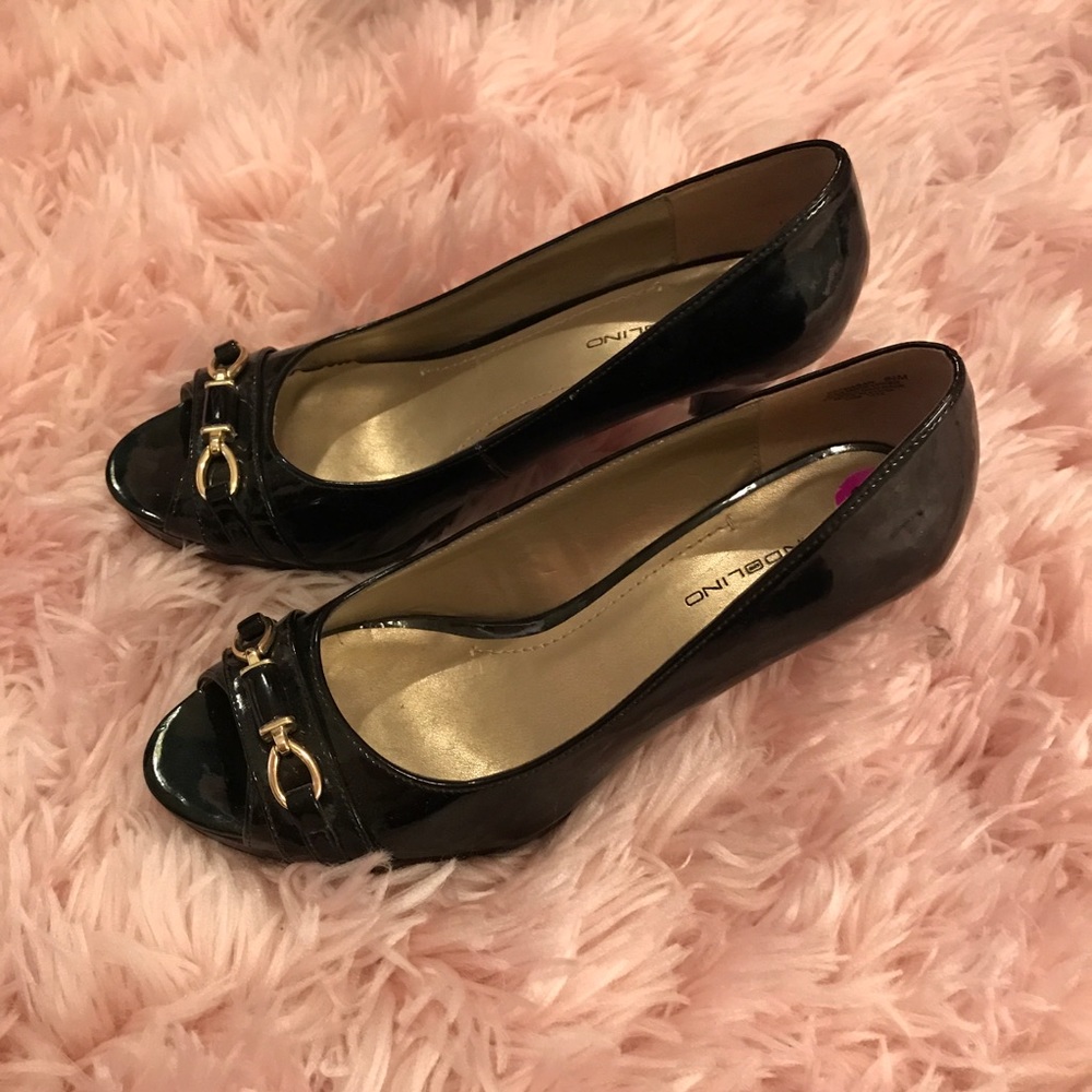 Bandolino Patent Leather Peep-toe Heels, 8.5
